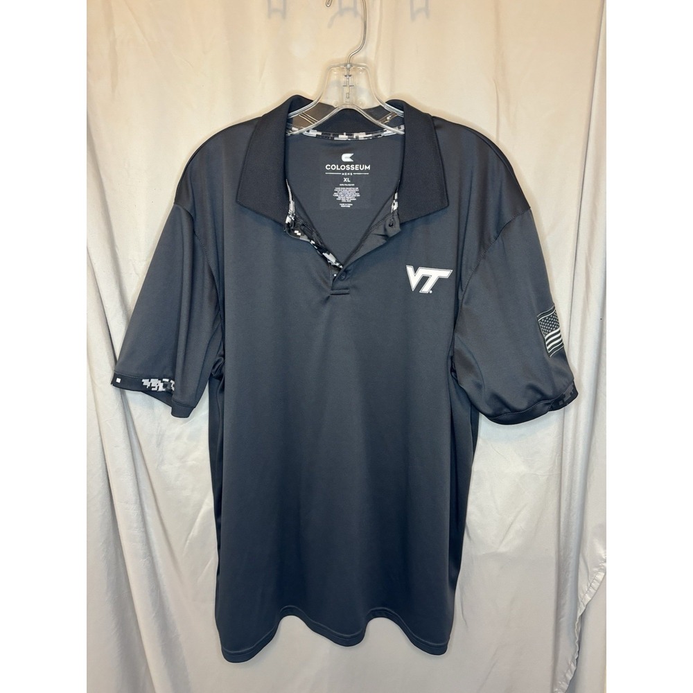 VirginiaTtech Hokies Polo Shirt XL Military OHT Appreciation Camo Colosseum